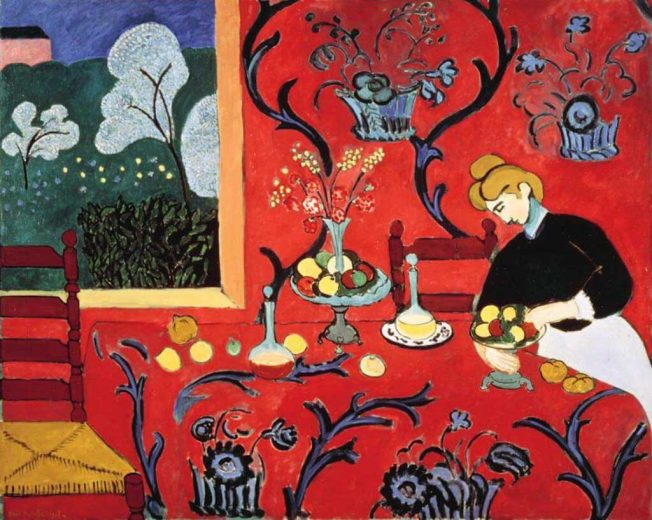 Matisse. Il Dessert - Armonia (la Stanza Rossa, 1908). Olio su tela. Museo dell'Ermitage, San Pietroburgo