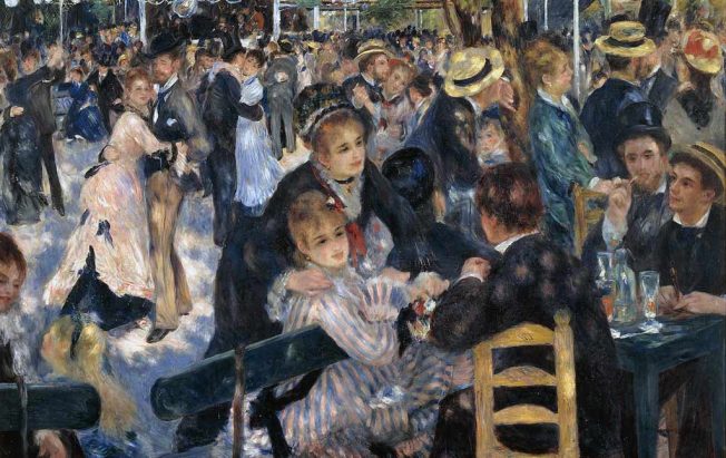 Pierre-Auguste Renoir. Ballo al Moulin de la Galette (1876). Tecnica: Olio su tela, 175 x 131 cm. Musée d’Orsay, Parigi