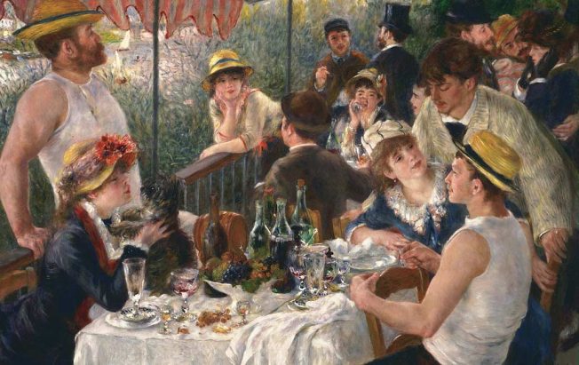 Pierre-Auguste Renoir. La Colazione dei Canottieri (1880-81). Tecnica: Olio su tela, 129,5×172,5 cm. Phillips Collection, Washington