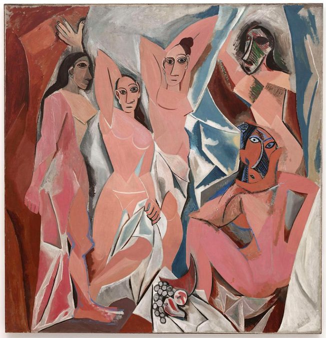 Pablo Picasso. Les Demoiselles d'Avignon, 1907. Olio su tela, 243,9 x 233,7 cm