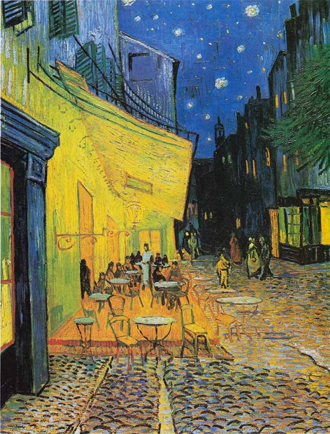 van Gogh. Il Caffè di Notte, 1888. Tecnica: Olio su tela, 80.7 cm × 65.3 cm. Kröller-Müller Museum, Otterlo