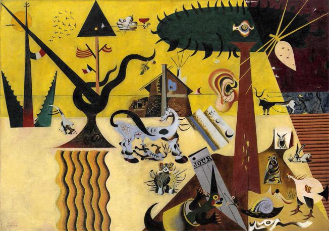 Mirò. Campo arato (terra arata), 1923-24. Tecnica: olio su tela, 66 x 92,7 cm. New York, Guggenheim Museum