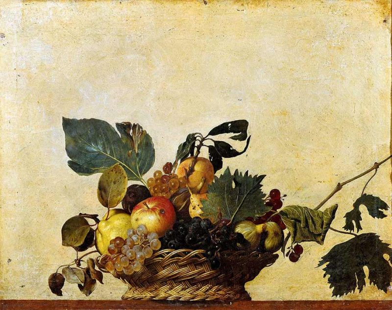 Caravaggio. Canestra di Frutta, 1599. Olio su Tela - Caravaggio. Pittore Barocco